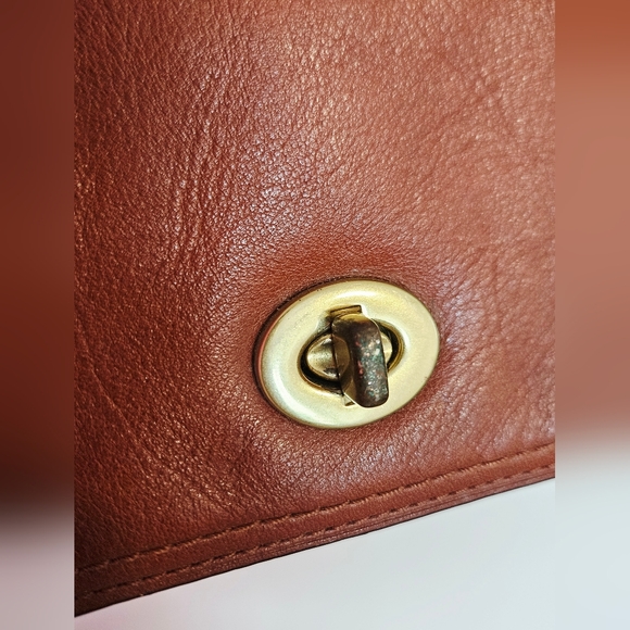 Coach Legacy Leather Penny Crossbody Bag in Cognac Brown - Picture 10 of 10